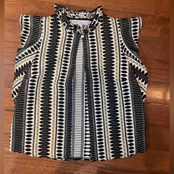 New! Just Bellina Aztec 100% Cotton Tank and Short Set 🖤 XS Made in India - Picture 14 of 16